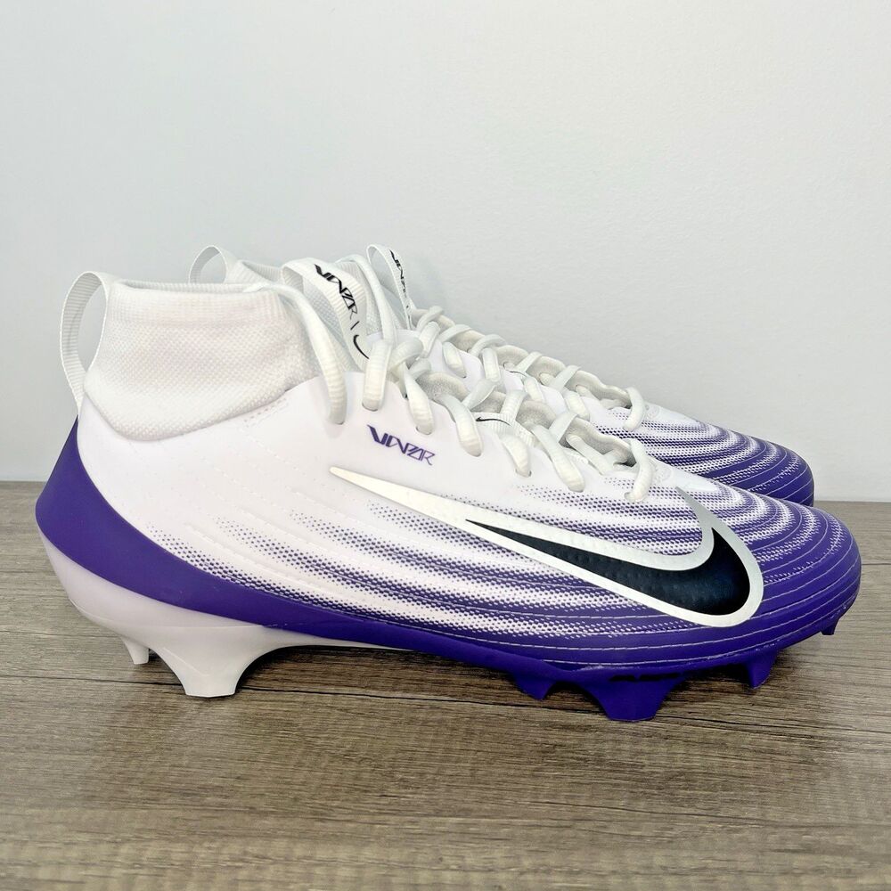 Nike Vapor Pro 1 Football Cleats Purple White Black HM8850-101 Men's Size 8.5